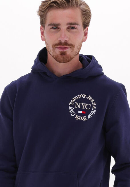 Donkerblauwe TOMMY JEANS Sweater TJM TIMELESS CIRCLE HOODIE - large