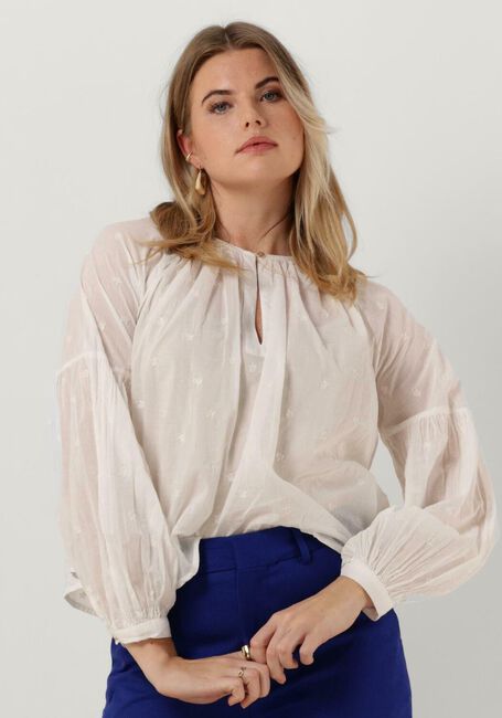 Witte SCOTCH & SODA Blouses TIE FRONT EASY VOLUME DOBBY BLOUSE - large