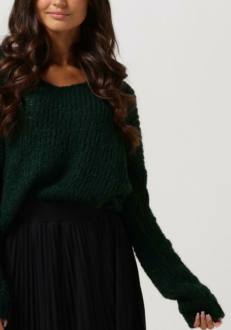 Groene SIMPLE Trui SASCHA V KNIT-MOHAIR-22-3 - large