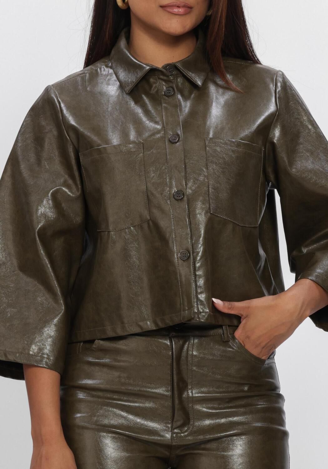 Olijf NUKUS Leren jas MARA JACKET PU - large