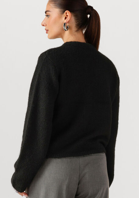 Zwarte OBJECT Trui OBJSAGGIA L/S LO KNIT BOW CARDIGAN DIV - large
