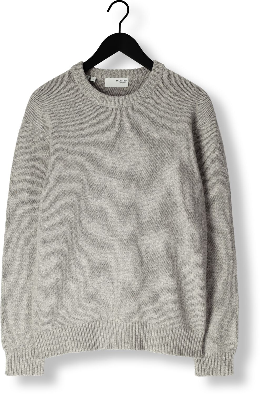 SELECTED HOMME Heren Truien & Vesten Slhcody Ls Knit Relaxed Crew Neck Lichtgrijs
