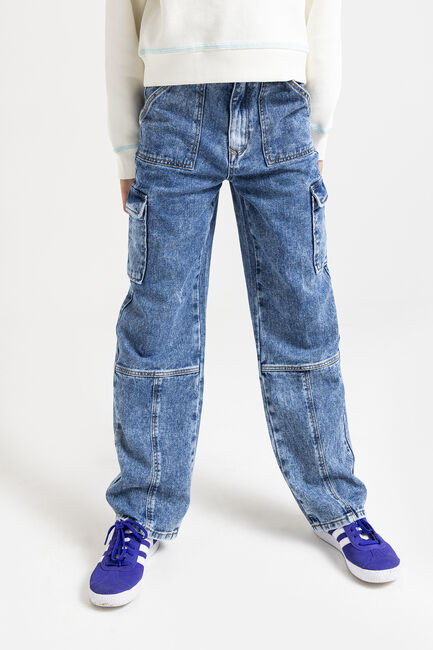 Blauwe VINGINO Wide jeans CATO CARGO - large