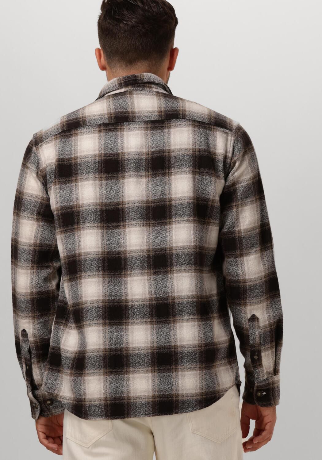 SELECTED HOMME Heren Overhemden Slhregowen-grindle Check Shirt Ls Bruin
