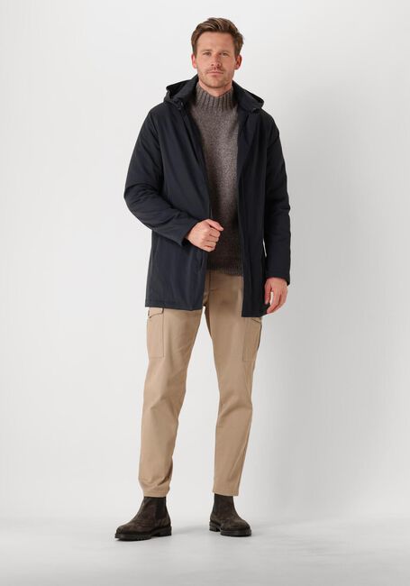 Donkerblauwe PROFUOMO Parka's OUTERW RAINC MGNT LNG - large