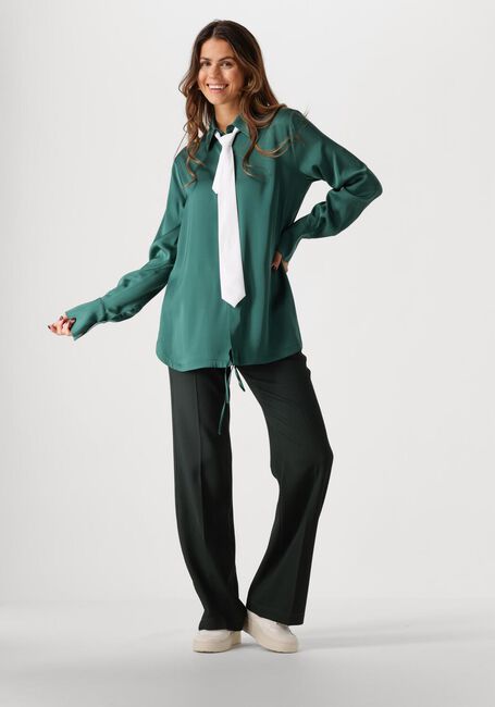 Groene VANILIA Blouses SATIN WRAP BLOUSE - large