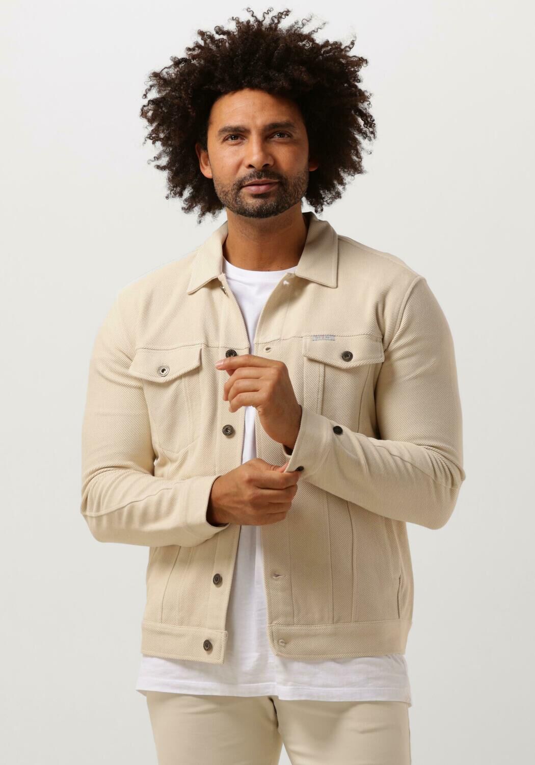 CAST IRON Heren Jassen Button Jacket Twill Beige