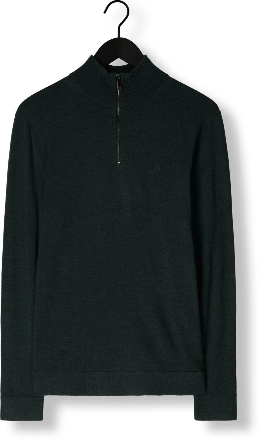 CALVIN KLEIN Heren Truien & Vesten Merino Quarter Zip Donkergroen