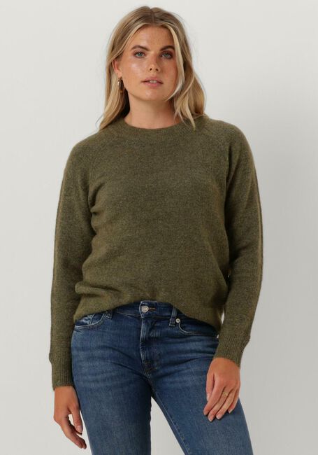 Donkergroene SELECTED FEMME Trui SLFLULU LS KNIT O-NECK B - large