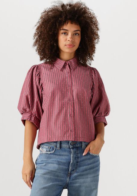 Roze NEO NOIR Blouses ETTA SOFT STRIPE STONE SHIRT - large