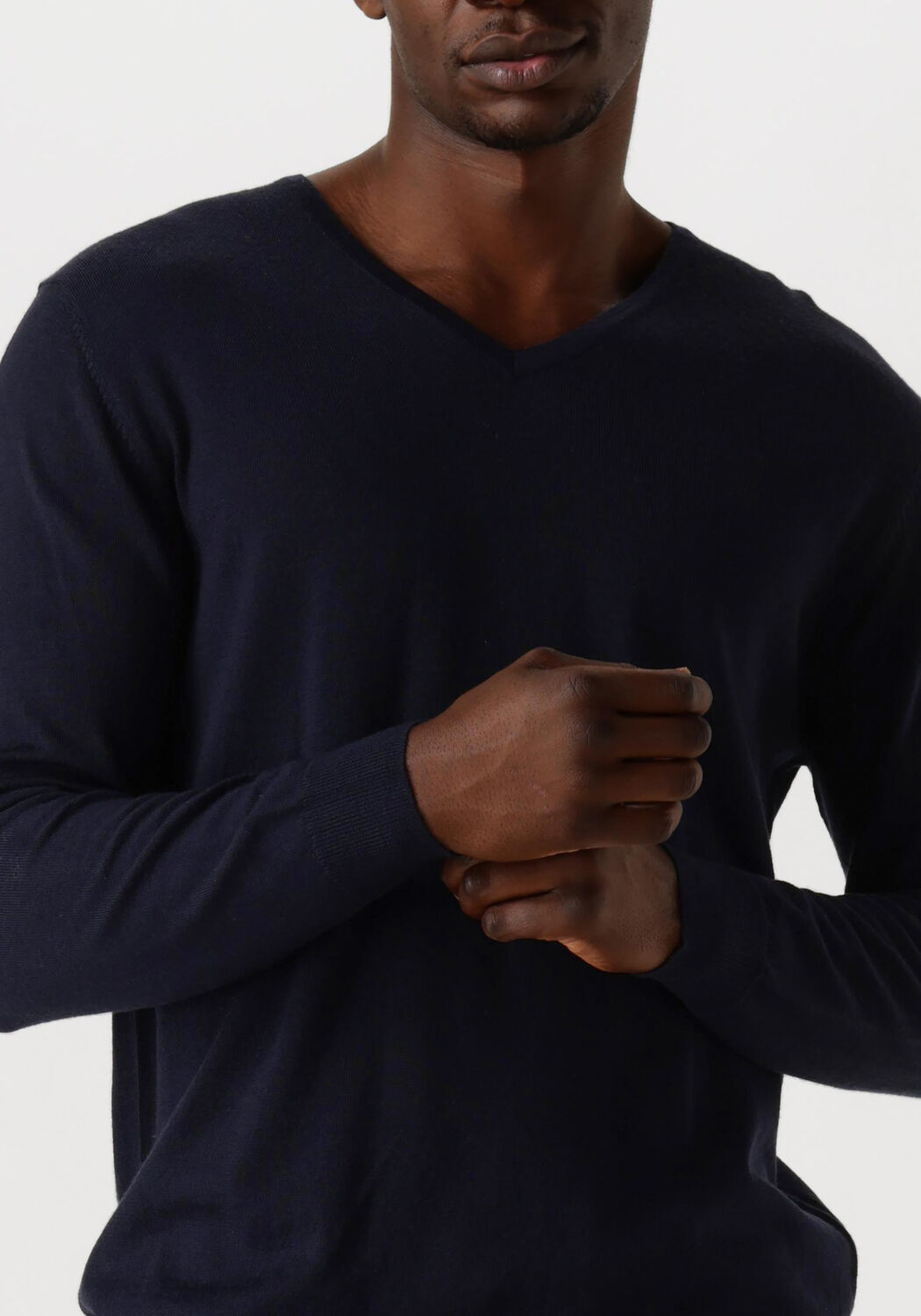 PROFUOMO Heren Truien & Vesten Pullover V-neck Donkerblauw