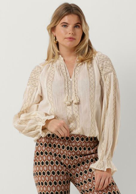 Witte SUMMUM Blouses TOP EMBROIDERED COTTON VOILE - large