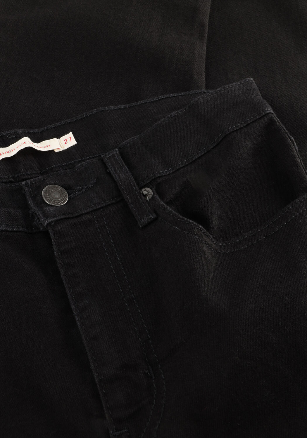 Zwarte LEVI'S Slim fit jeans 724 HIGH RISE STRAIGHT MIDNIGHT GAZE - large