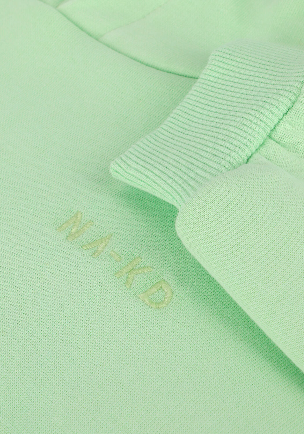 Groene NA-KD Trui ORGANIC LOGO BASIC HOODIE - large