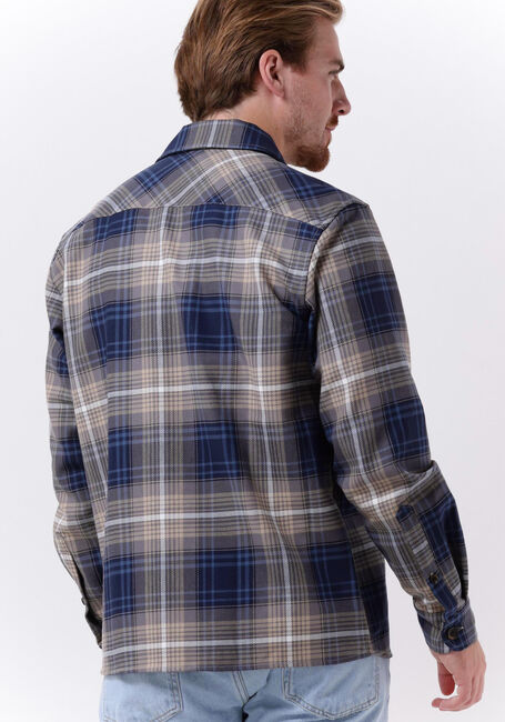 Blauwe WOODBIRD Overshirt BUEL CHECK SHIRT - large