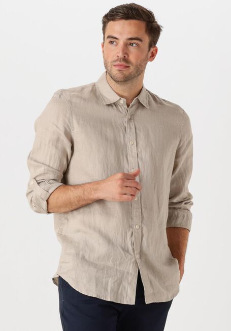 Beige SCOTCH & SODA Casual overhemd REGULAR FIT LINEN SHIRT - large