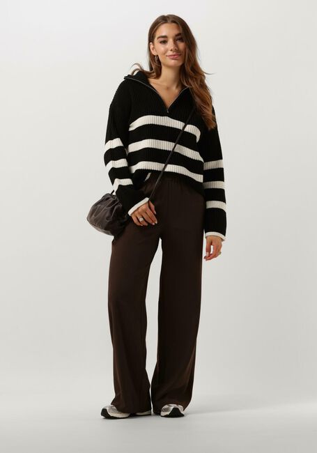 Zwarte SELECTED FEMME Trui SLFBOOMIE LS KNIT HALF ZIP - large