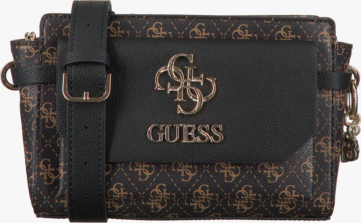 Bruine GUESS ESME CROSSBODY TOP ZIP Schoudertas Omoda