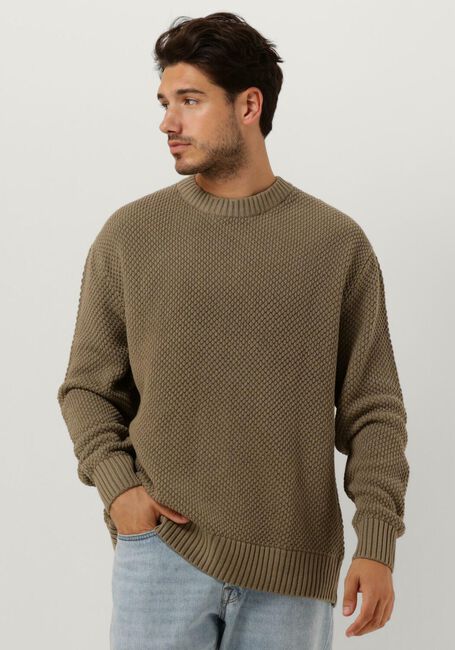 Groene SELECTED HOMME Trui SLHBERT RELAXED LS KNIT - large