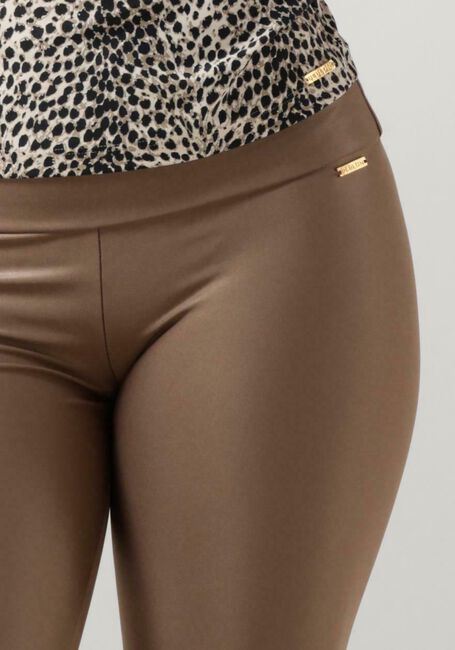 Taupe DEBLON SPORTS Broeken CLARA SHINE LEGGINGS HIGH WAISTBAND - large