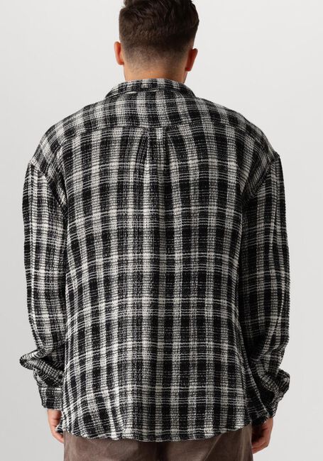 Zwarte ANERKJENDT Overshirt AKLOUIS STRUCTURE CHECK SHIRT - large