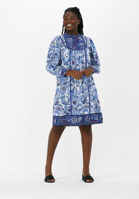 Blauwe ANTIK BATIK Mini jurk SALMA | Omoda