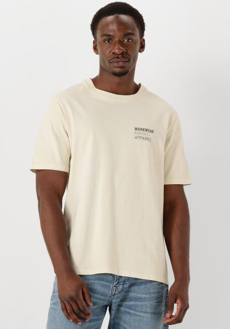 Ecru ANERKJENDT T-shirt AKKIKKI SEASONAL TEE - large