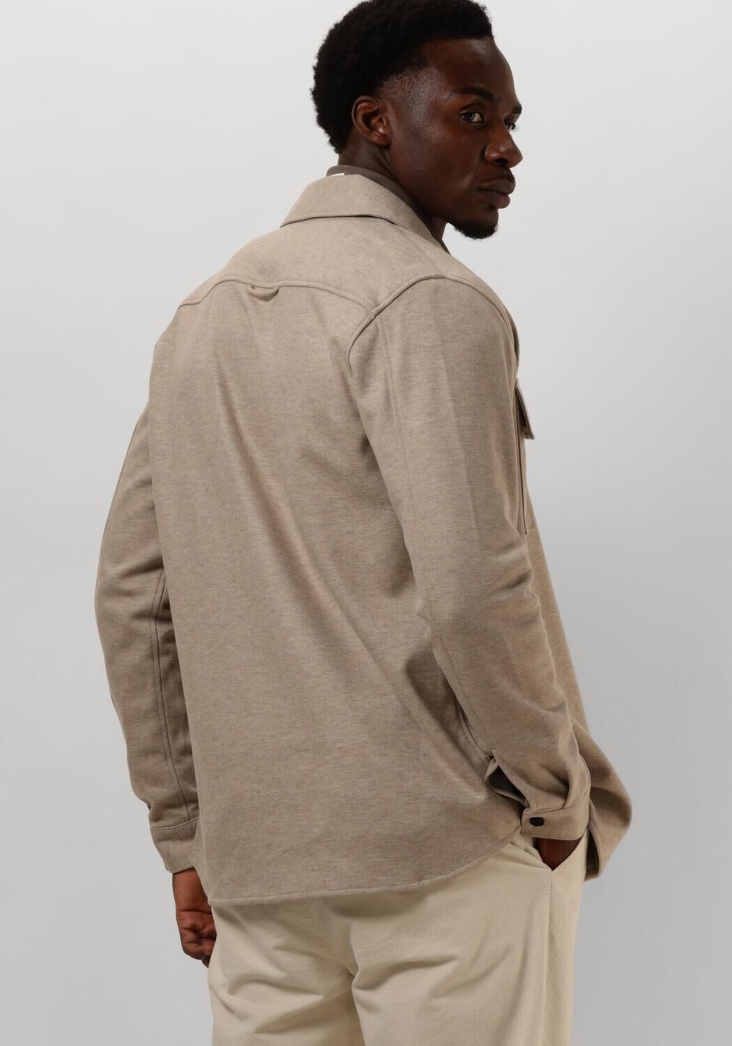 PROFUOMO Heren Overshirts Overshirt Knitted Beige