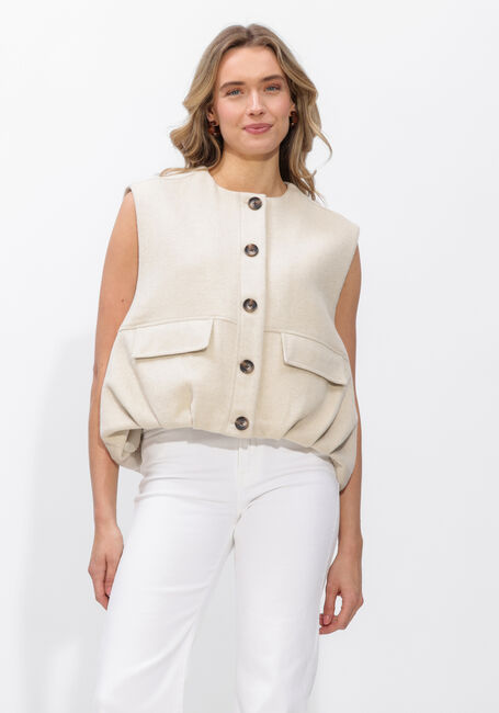 Ecru STUDIO AR Bodywarmer DANIELA WOOL BLEND - large