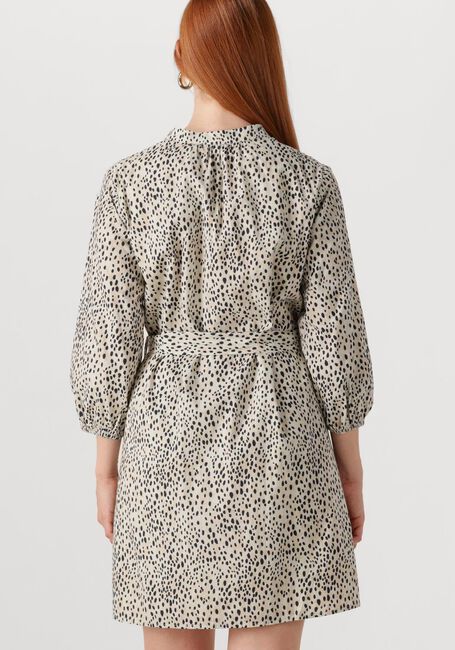 Witte COLOURFUL REBEL Mini jurk LIZE CHEETAH SHIRT MINI DRESS SS - large