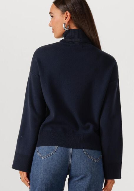 Donkerblauwe SELECTED WOMEN Trui SLFKAMMA LS KNIT ROLL NECK - large