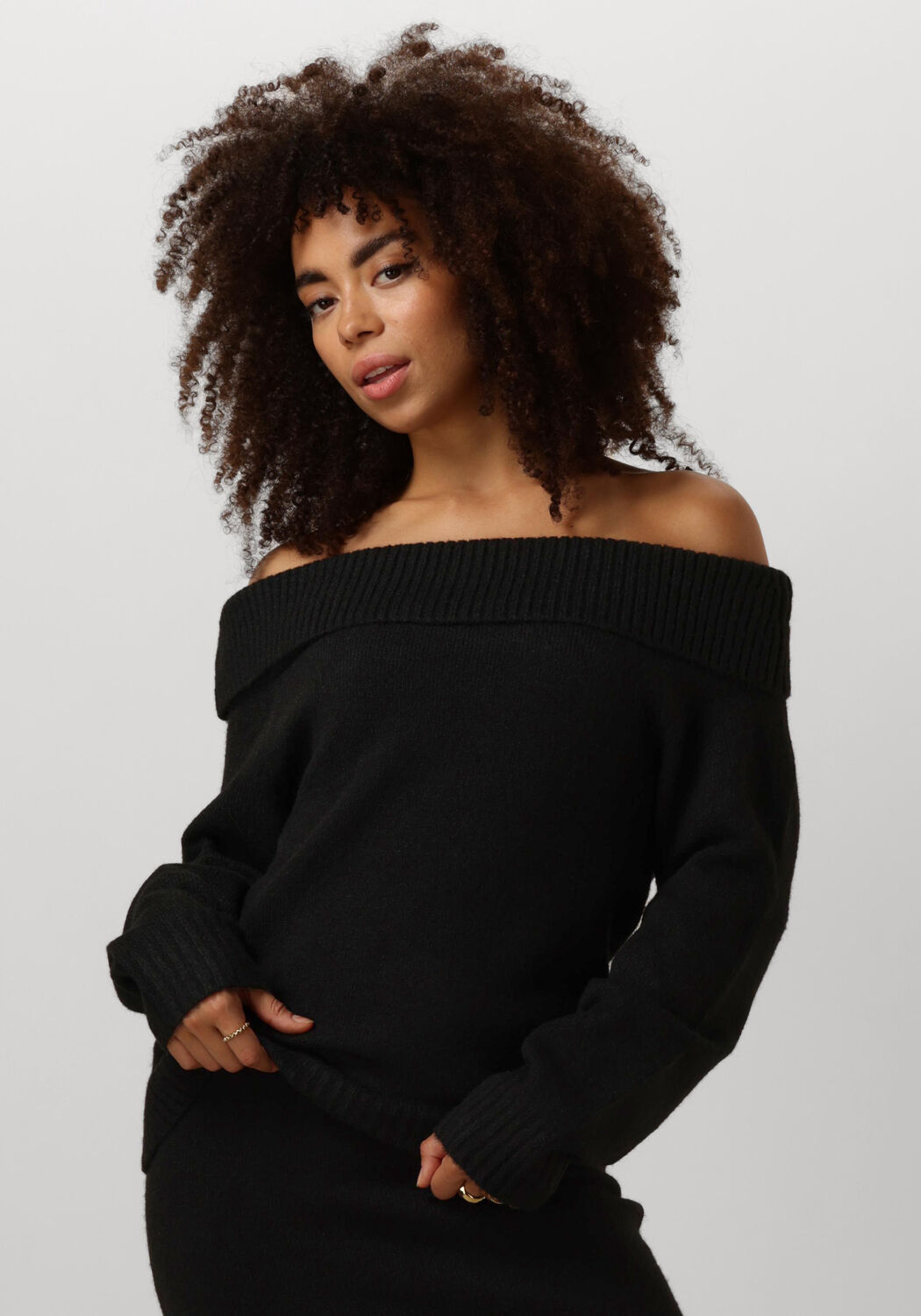 Zwarte NEO NOIR Trui JANE KNIT BLOUSE | Omoda