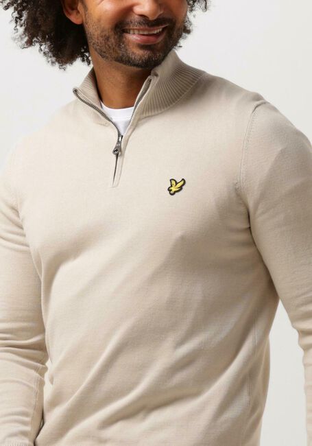 Beige LYLE & SCOTT Trui QUARTER ZIP JUMPER - large