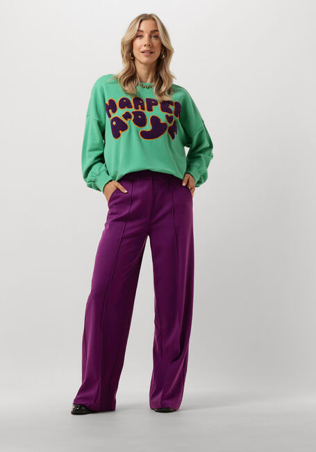 Paarse HARPER & YVE Wijde broek HOLLY-PA - large