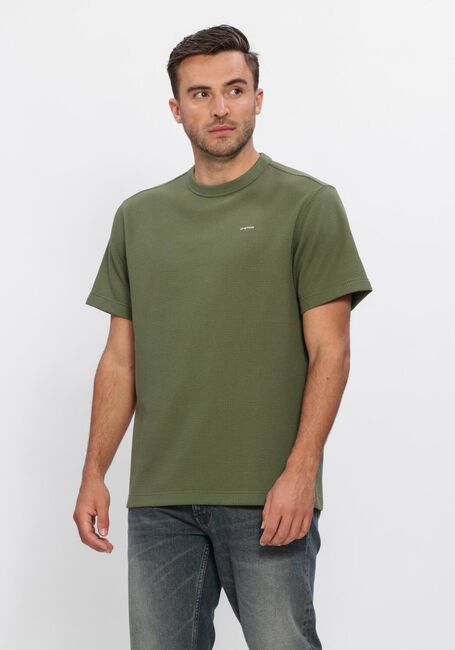 Groene G-STAR RAW T-shirt TRUE REGULAR STRUCTURED R T - large