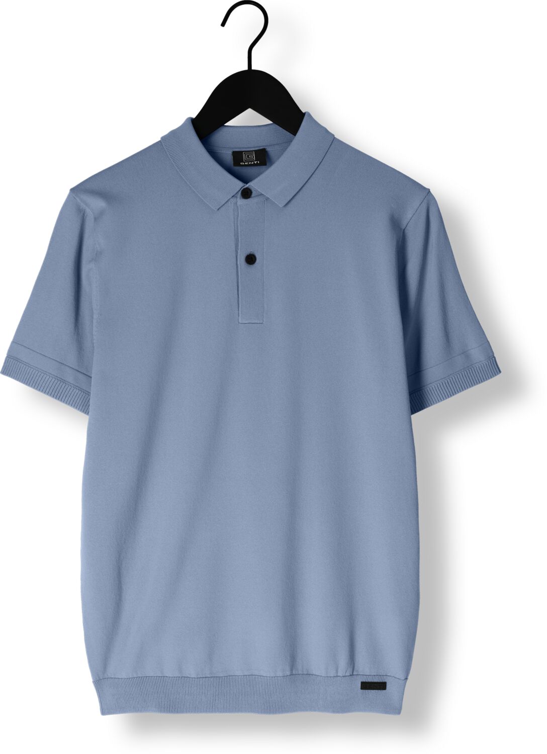 GENTI Heren Polo's & T-shirts Polo Button Ss K2046-1260 Lichtblauw