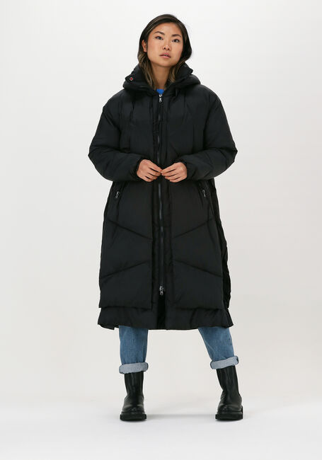 Zwarte CANADIAN Gewatteerde jas EUGENIE LG SATIN - large