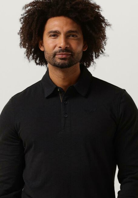 Zwarte PME LEGEND Polo LONG SLEEVE POLO JACQUARD JERSEY - large
