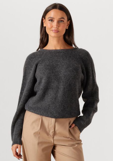 Donkergrijze SECOND FEMALE Trui FLARE KNIT - large