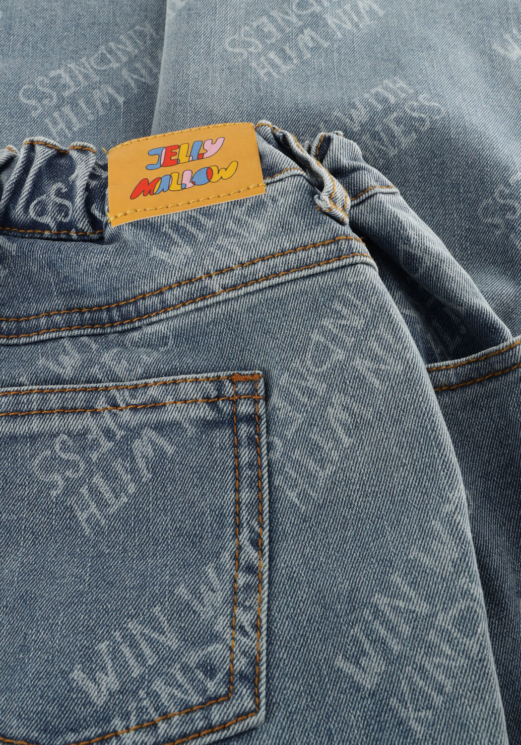 Lichtblauwe Jelly Mallow Wide jeans KINDNESS DENIM PANTS - large