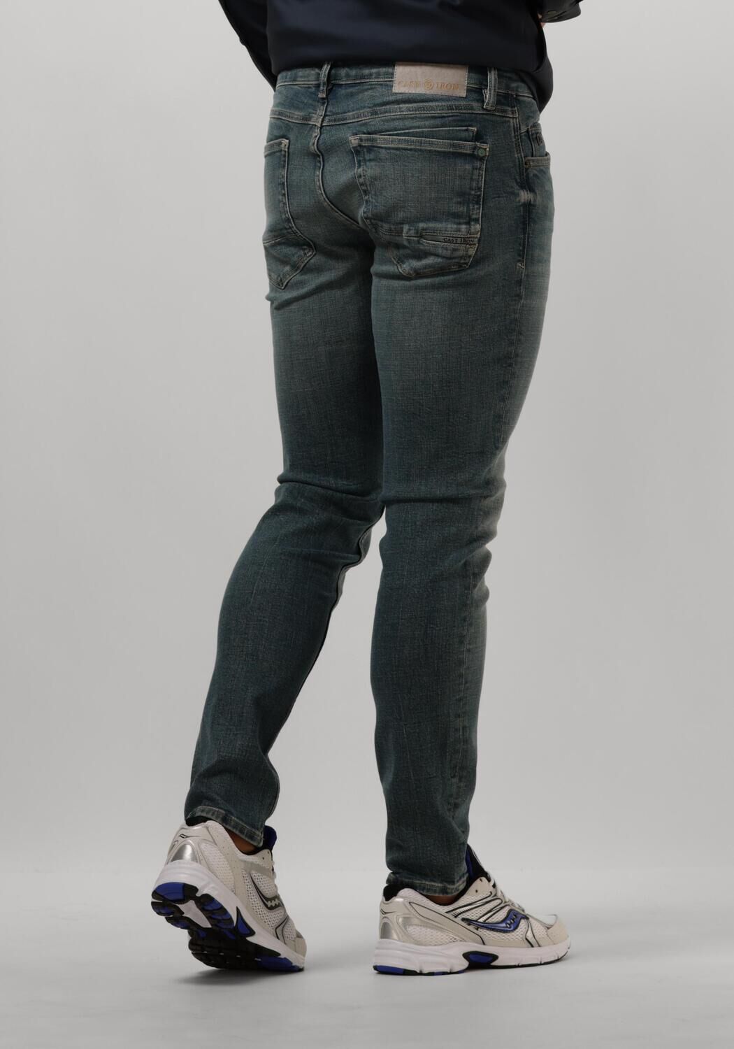 CAST IRON Heren Jeans Shiftback Tapered Green Blue Shade Blauw