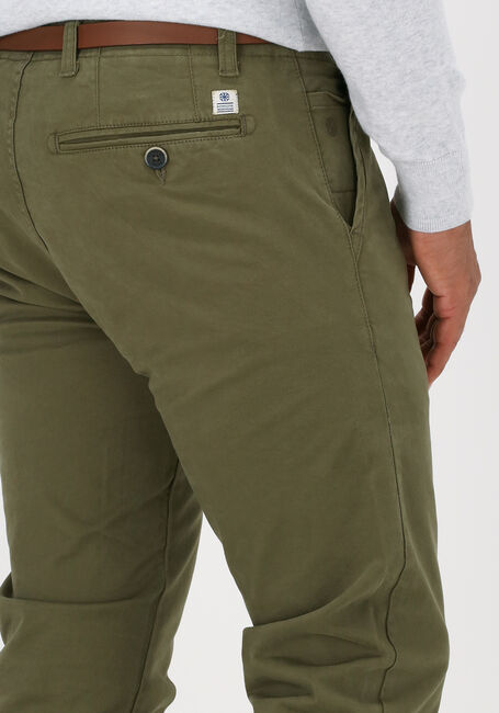 Olijf DSTREZZED Chino PRESLEY CHINO PANTS WITH BELT STRETCH TWILL - large