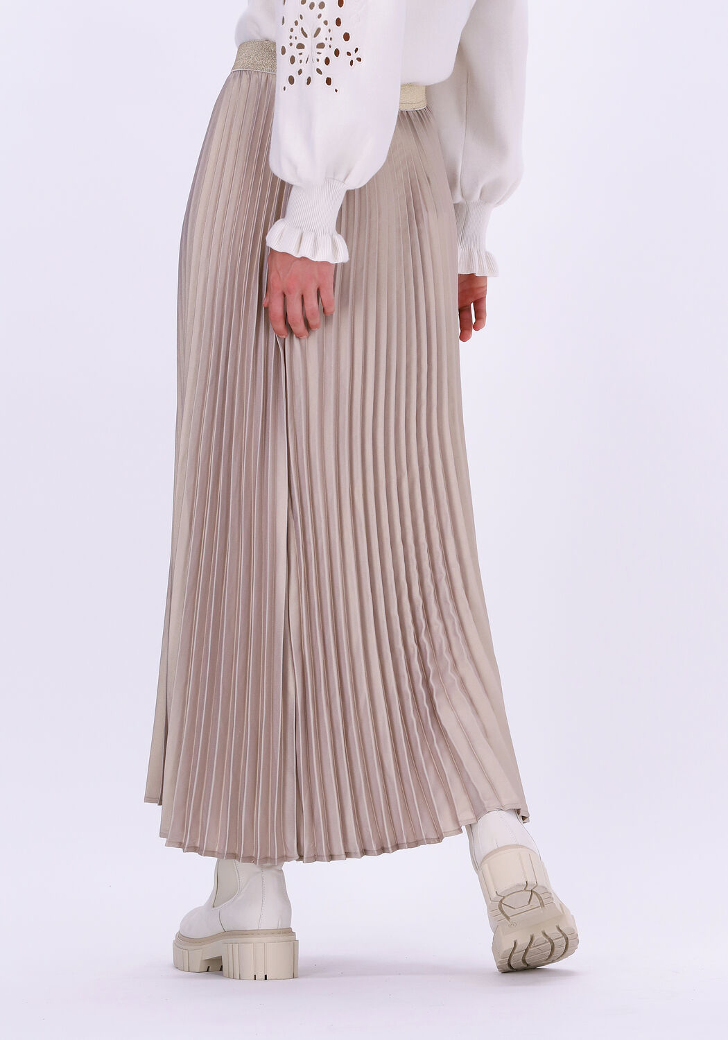 Plisse rok goud store