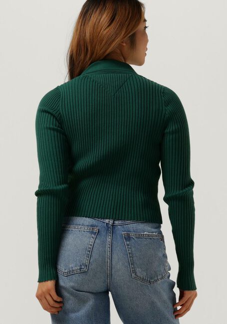 Groene TOMMY JEANS Trui SWEATERS HALF ZIPP - large