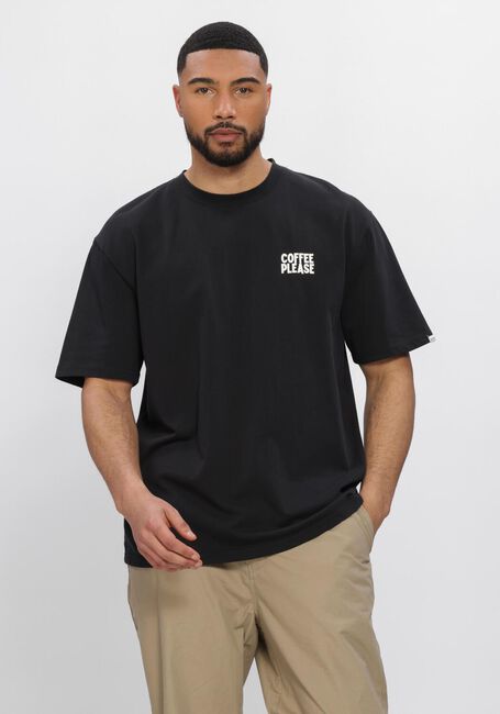 Zwarte ANERKJENDT T-shirt AKVILLADS COFFEEPLEASE SS TEE - large