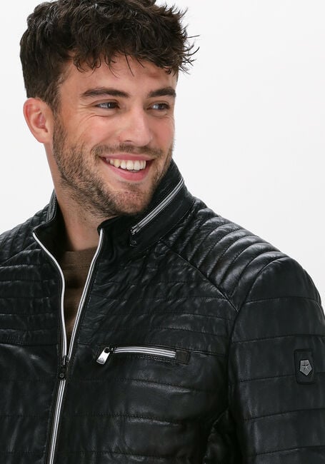 Zwarte MILESTONE Leren jas TERENZIO - large