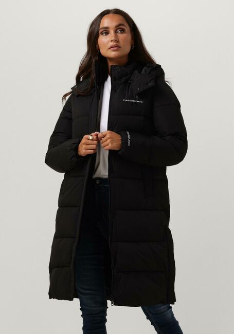 Zwarte CALVIN KLEIN Gewatteerde jas MONOLOGO NON DOWN LONG PUFFER - large