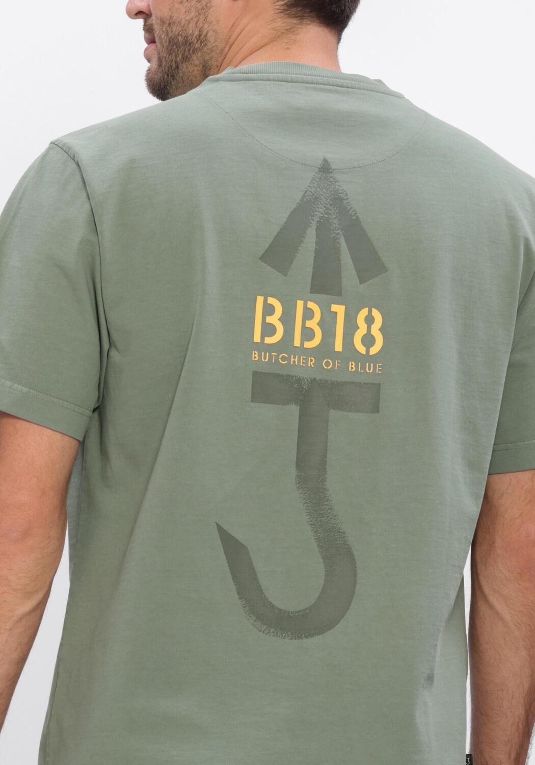 Groene BUTCHER OF BLUE T-shirt ARMY CARLOW LOOSE TEE - large