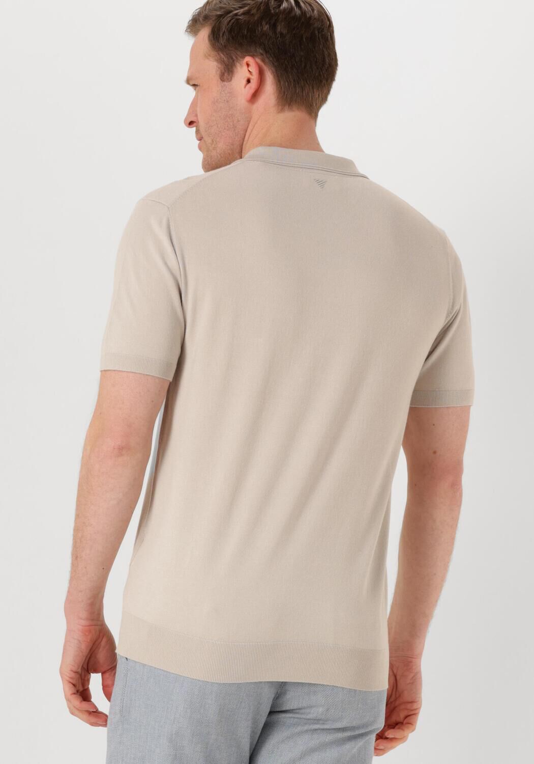 PURE PATH Heren Polo's & T-shirts Regular Fit Polo Ss Half Zip Knitwear Beige