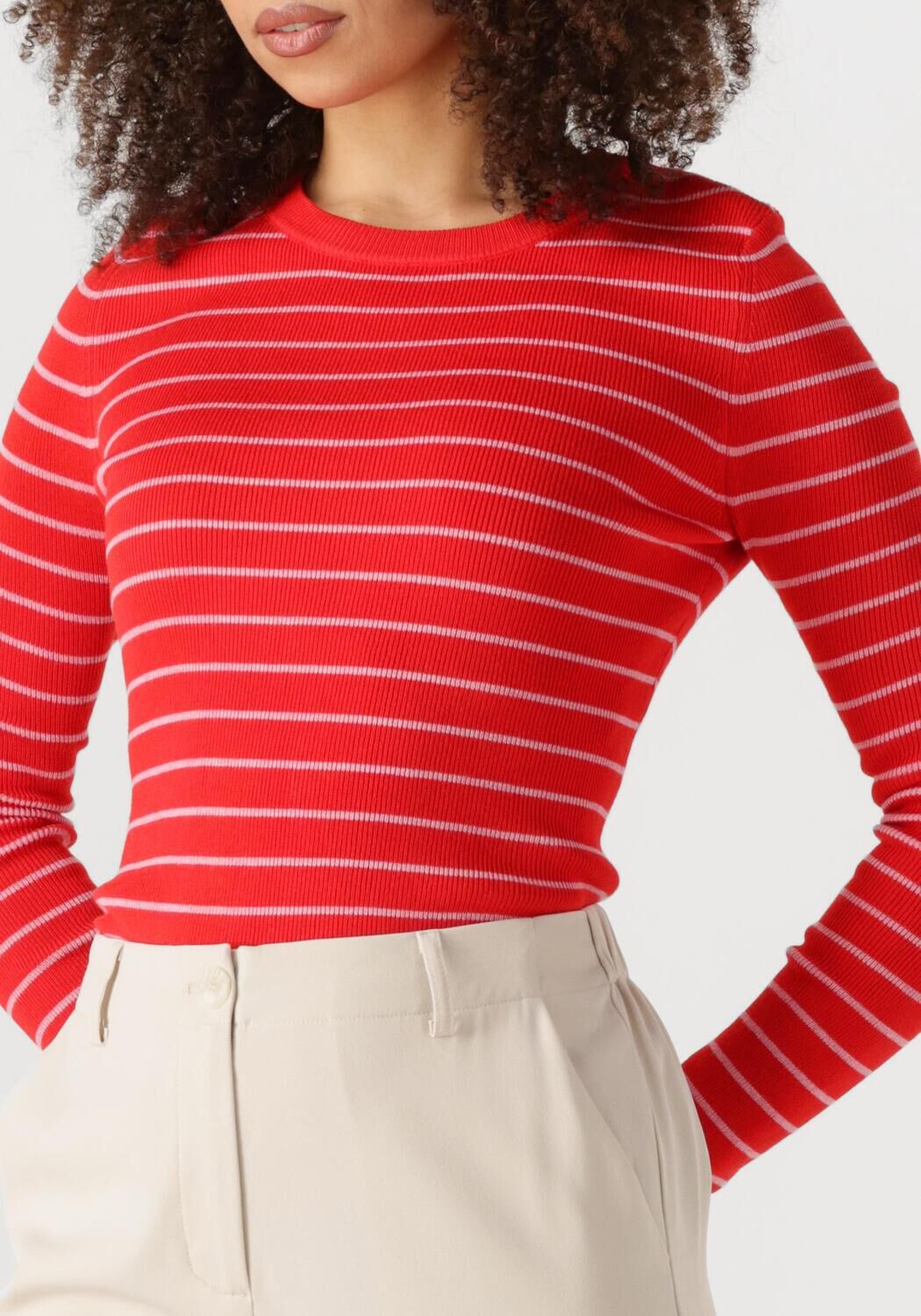 YDENCE Dames Tops & T-shirts Knitted Top Devina Rood